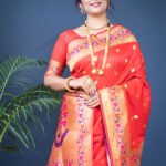 Red Color Maharani Soft Silk  With Gold Jari Saree